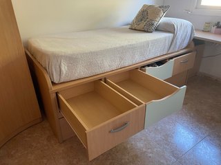 Cama nido con cajones y cama extra