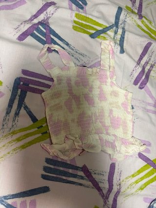 Top de alças estampado Tamanho 7-8 (128cm)