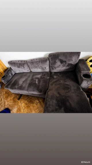 Sofá Chaise Longue Gris