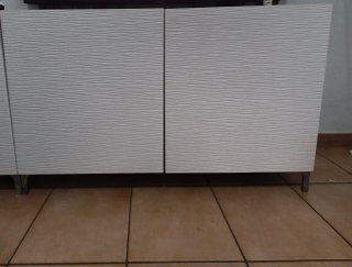 Aparador comedor blanco diseño ondulado