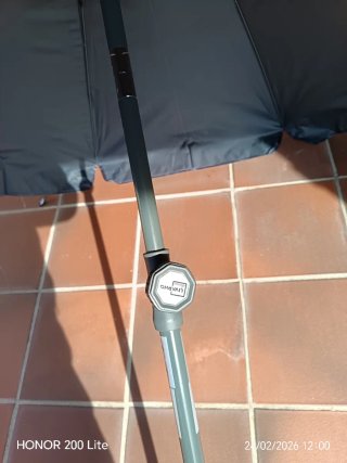 Sombrilla Jardín 180cm Gris/Beige Nuevo