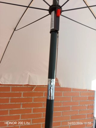 Sombrilla Jardín 180cm Gris/Beige Nuevo