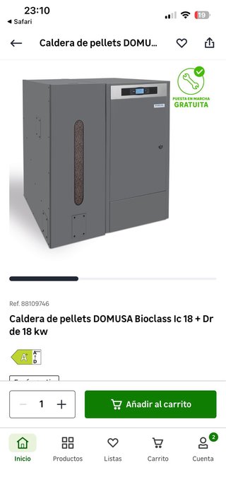 Caldera de Pellet Domusa Teknik