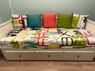 Diván extensible 90x200 con 3 cajones