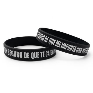 Pulsera negra Silicona flexible de Alta Calidad