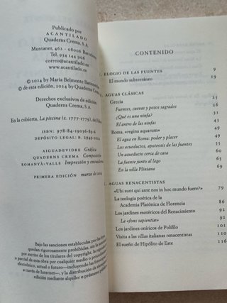 El murmullo del agua fuentes, jardines y divini...