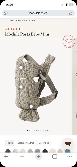Mochila Porta Bebé BabyBjörn Mini