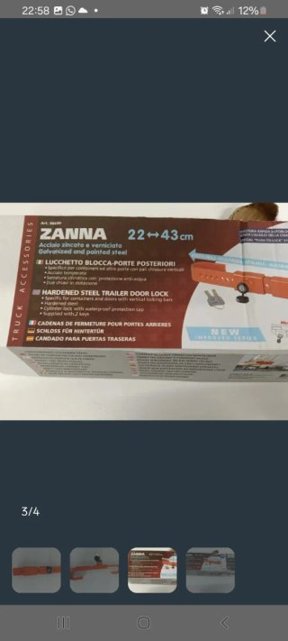 Candado Antirrobo Puerta Camión Naranja