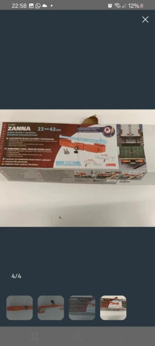 Candado Antirrobo Puerta Camión Naranja
