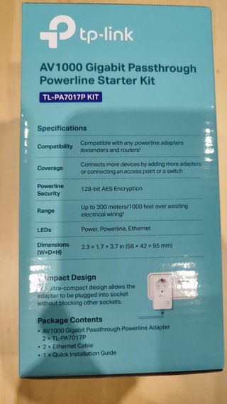 Kit PLC TP-Link AV1000 Gigabit TL-PA7017P