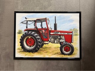 Cuadro Ilustración Tractor Massey Ferguson 297