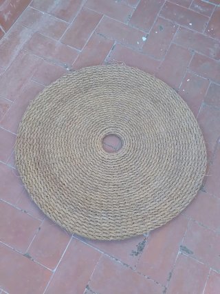 Tappeto rotondo 82 cm in juta rustico