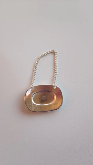 Etiqueta Licorera VODKA Metal Plateada