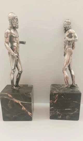 Bronzi Riace Argento 800 e Marmo Nero