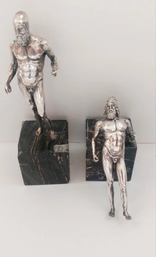 Bronzi Riace Argento 800 e Marmo Nero