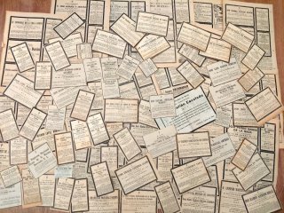 Lote esquelas y recortes periódicos antiguos