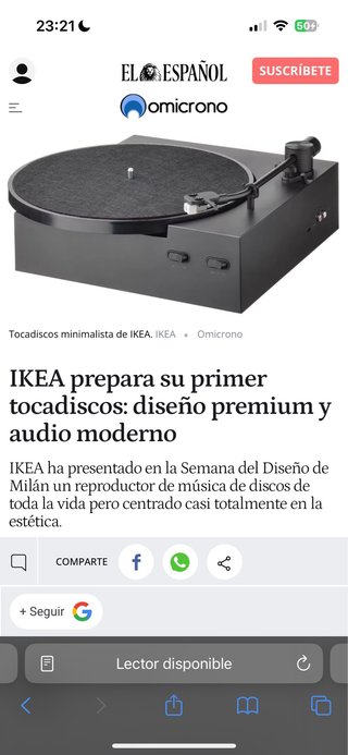 Tocadiscos Ikea x Swedish House Mafia Negro