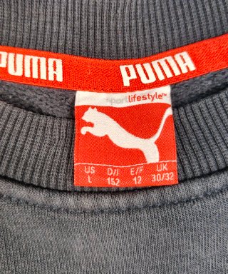 Sudadera Puma Negra Talla 12 Años