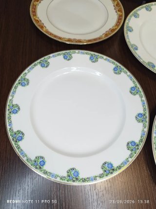 LIMOGES 7 platos llanos vintage porcelana