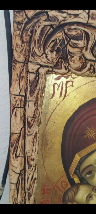 Ícono de la Virgen de Vladímir (Eleusa) -oleo