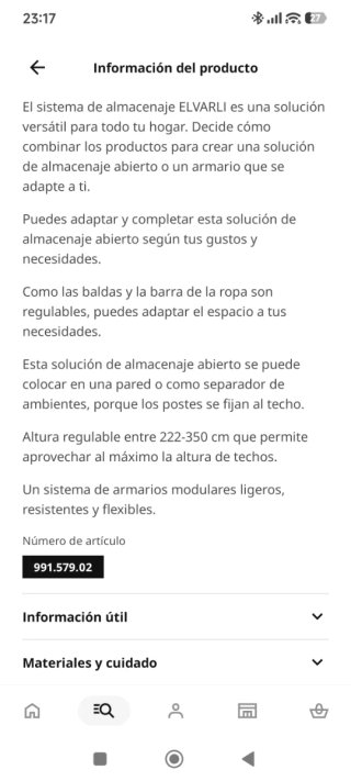 ELVARLI Vestidor Perchero Blanco