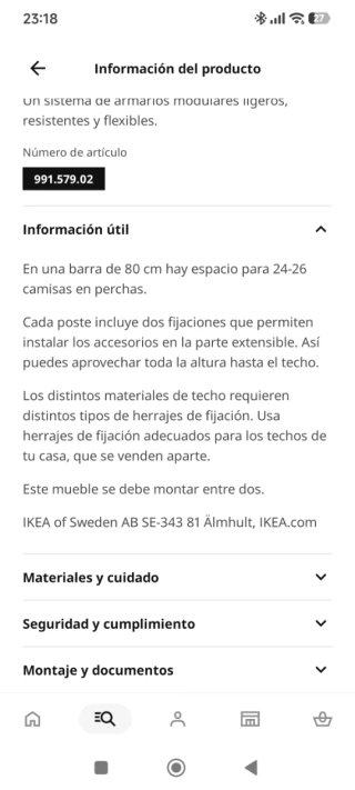 ELVARLI Vestidor Perchero Blanco