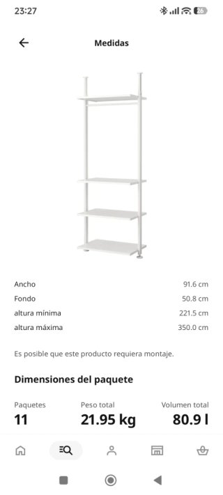 ELVARLI Vestidor Perchero Blanco