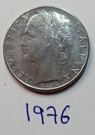 Lote de 6 Monedas de 100 Liras Italianas