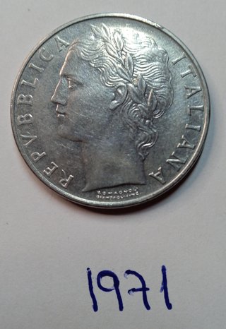 Lote de 6 Monedas de 100 Liras Italianas