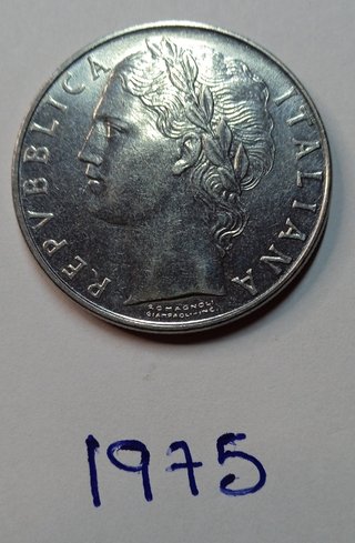 Lote de 6 Monedas de 100 Liras Italianas