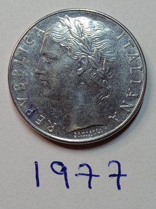 Lote de 6 Monedas de 100 Liras Italianas