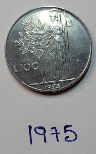 Lote de 6 Monedas de 100 Liras Italianas