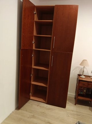 Armario 2 módulos madera cerezo Sólo está semana
