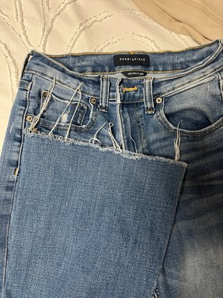Pantalón vaquero campana azul