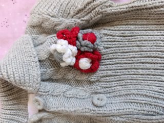 Chaqueta lana bebé 12 meses flores