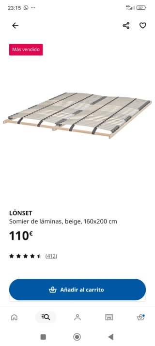 Somier de láminas LÖNSET 160x200 cm