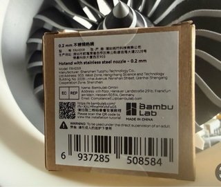 Hotend Bambu Lab Original Acero Inoxidable 0.2mm