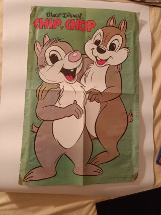 Póster Disney vintage Chip y Chop 1971 original