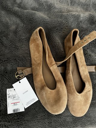Bailarinas Mango Piel Ante Talla 39