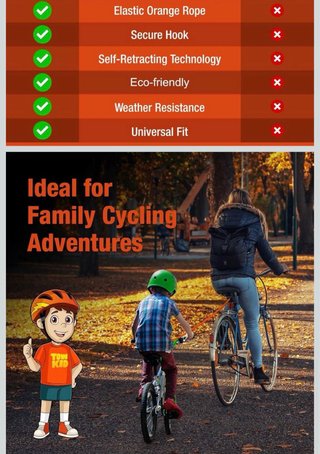 Linea de remolque de bicicleta para niños