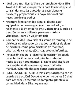 Linea de remolque de bicicleta para niños