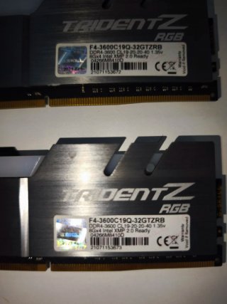 2x8GB DDR4 3600MHz G.Skill TridentZ RGB RAM