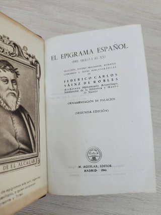 LIBRO EL EPIGRAMA ESPAÑOL