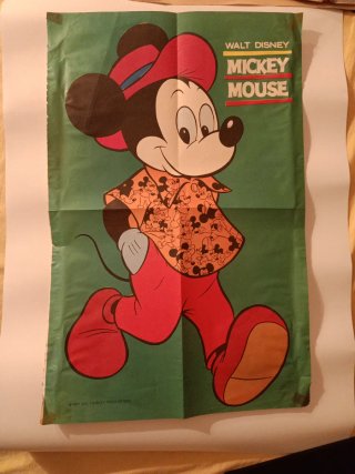 Póster Vintage Mickey Mouse Walt Disney 1971