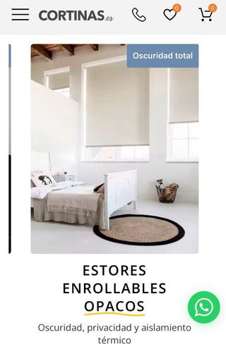 Estor enrollable opaco motor electrico CORTINAS.es