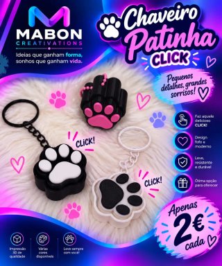 Chaveiro Patinha Click