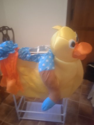 Disfraz de Jinete sobre Patito de Goma