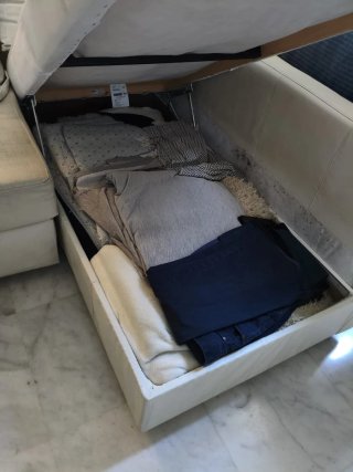 Sofá Chaise Longe Friheten Ikea Blanco