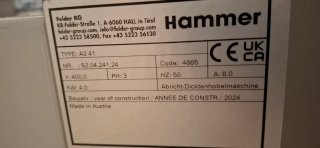 Cepilladora Regruesadora Hammer A3 Monofásica