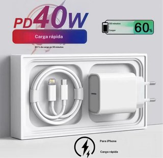 Cargador Rápido PD 40W con Cable USB-C